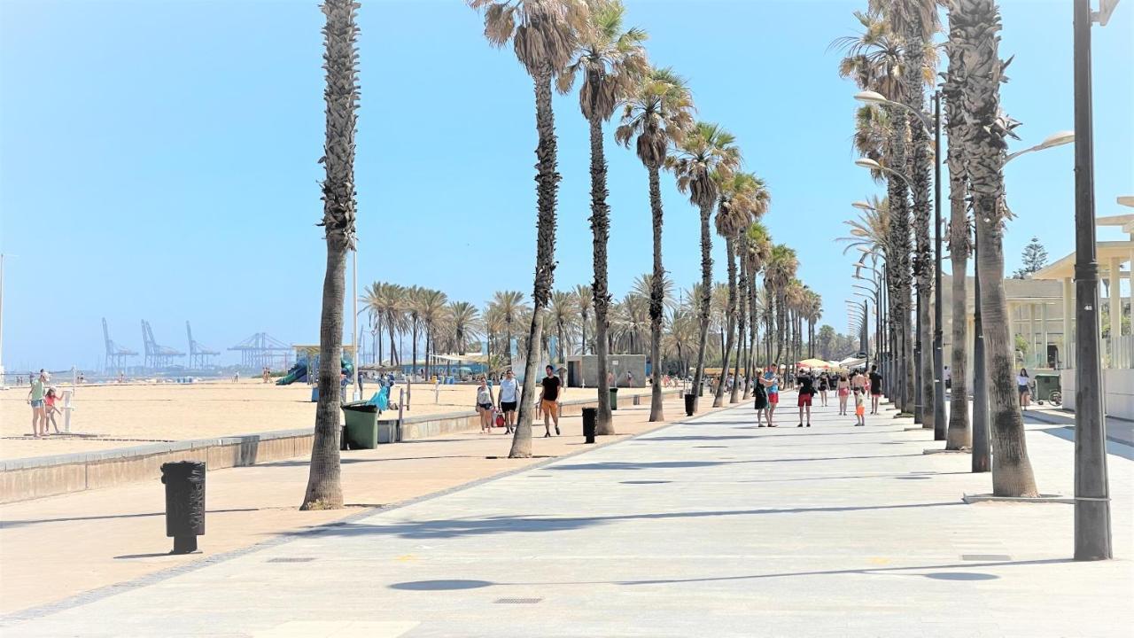 Beach Valencia Luxury A40-35 Apartment With Terrace And Sea Views Exterior photo